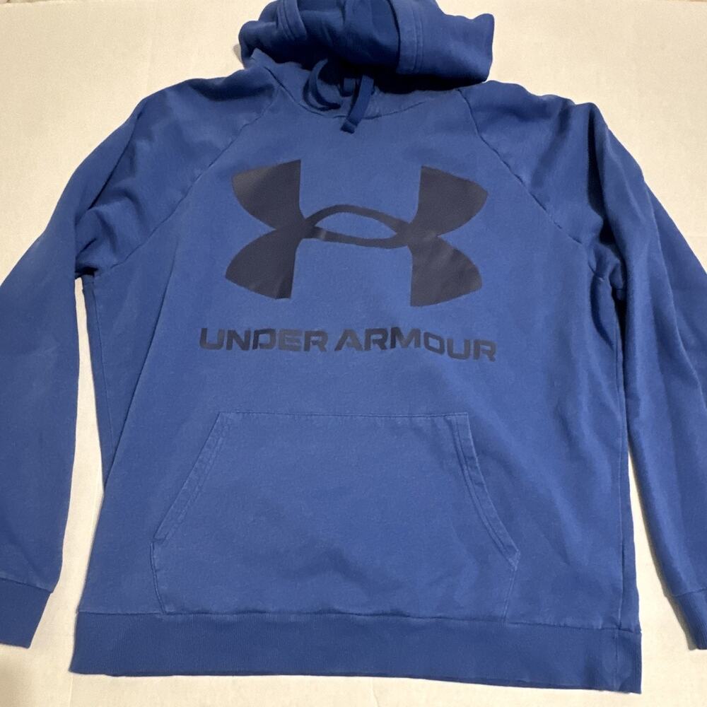 Under armour Fleece Storm Big Logo Men's Hoodie, Size XL - Petrol Blue